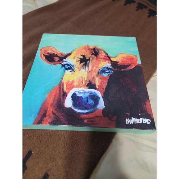 Creative CoOp Art Creative Co Canvas Cow Print Poshmark